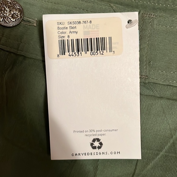 NWT carve designs cord skirt - Picture 2 of 7